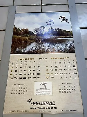 1983 Federal Cartridge Co Ammunition Minneapolis Advertising Calendar MAASS • $34.99