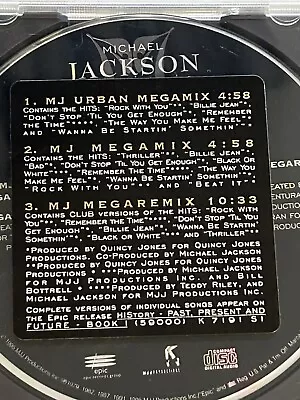 Michael Jackson: The Megamixes Promo CD / 3 Mixes / 20 Minutes / Titles Shown • $24.99