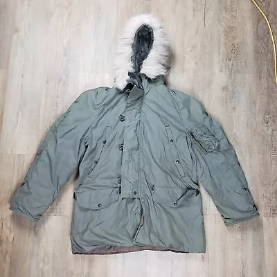 Extreme Cold Weather Parka Jacket Type N-3B Size Large 8415-00-376-1710 Green • $59.99