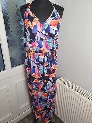 Floral Racer Back Maxi Dress - Size 12 • £10