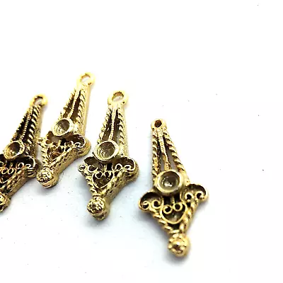 Victorian Style Charms Drops Filigree Vintage Jewelry Supplies Crafts DIY • $10.97