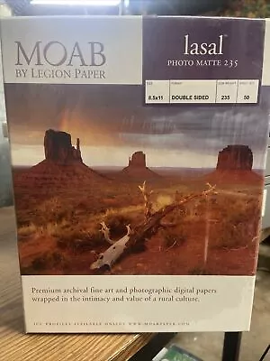 Moab Lasal Photo Matte Gsm  235 (8.5x11”) 50 Sheets. • $20