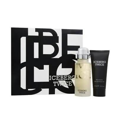 Iceberg Twice Pour Homme Gift Set 125ml Edt Spray + 100ml Shower Gel - New • £23.95