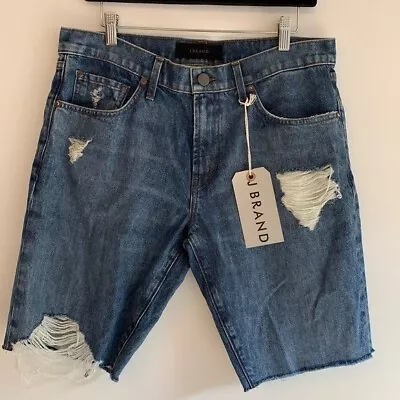 J Brand Eli Cut-Off Slim Fit Jean Shorts US 30 Mens Pockets Denim Distressed • $10.20