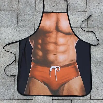 BBQ Sexy Party Funny Naked Muscle Men Chef Cooking Kitchen Bib Aprons Pinafore • $4.79