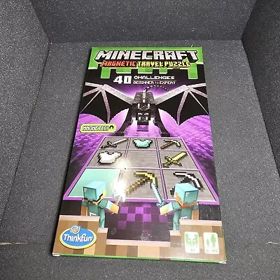 ThinkFun Minecraft Magnetic Travel Puzzle 40 Challenges Beginner To Expert New • $12