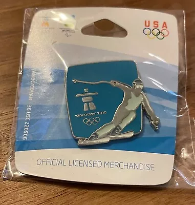 Vancouver 2010 Downhill Skiing Olympic Pin • $5