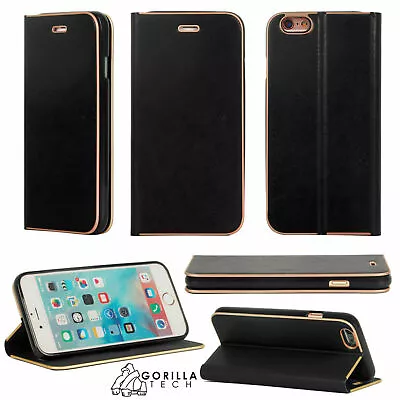 Ultra Slim Leather Wallet Case Flip Smart Stand Designer Cover For Mobile Phone • £5.95