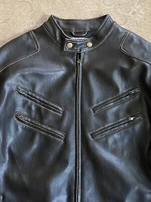 Vintage Red Squad Mens Faux Leather Jacket Size L • $40