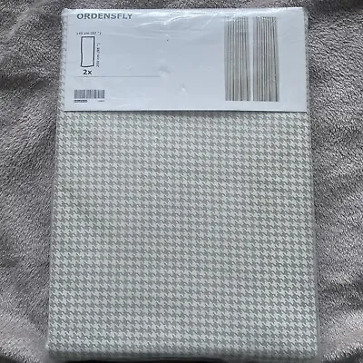 Ikea ORDENSFLY Curtains Panels 57 X 98  (145 X 250 Cm) White Beige • £15