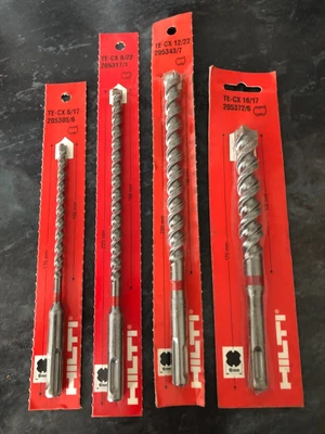 £11.75 • Buy HILTI TE-CX Masonary Drill Bits 6/17,8/22,12/22,16/17.