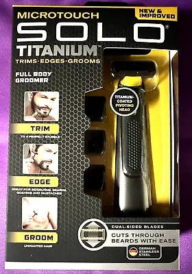 Micro Touch Solo Titanium Grooming Trimmer For Men - Black New In Sealed Mint PK • $30