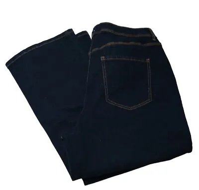 Maurices Curvy Straight Leg Jeans Plus Size 13/14 Reg Dark Wash Mid-Rise (32x33) • $25.20