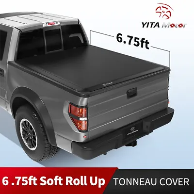 6.75ft Bed Tonneau Cover Soft Roll Up For 17-24 Ford F-250 F-350 Super Duty • $135.99
