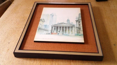 £18 • Buy Vintage Mads Stage Mounted Print - Bank Of England And Royal Exchange