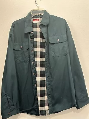 Green Wrangler Jacket Flannel Lined Size L • $20