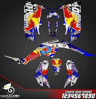 $166 • Buy Yamaha Raptor 350 Graphics Kit 2004 2006 2009 To 2014 Decals Stickers Atv Utv