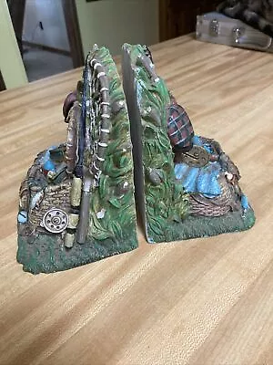 Vintage Fishing Themed Scene Decorative Bookend - Set Of 2 • $7