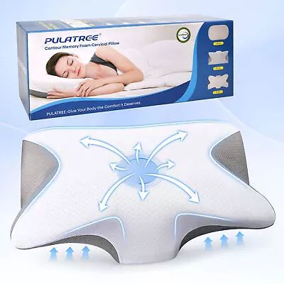 Neck Pillow For Relieving Neck And Shoulder Pain Ergonomically Memory Bed Pillow • $27.91