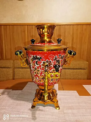 RARE VINTAGE METAL ELECTRIC SAMOVAR 3L ORIGINAL USSR RUSSIAN 1991 New!!  TULA • $129