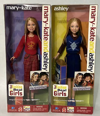 MARY-KATE And ASHLEY 2001 Real Girls Exclusive 55265/55266 Mattel Doll Set_NRFB • $300