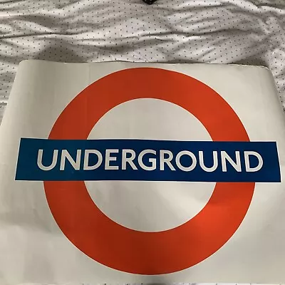 Genuine  Large London Underground Roundel Poster In Good Condition. 24 X 35 Inch • £25