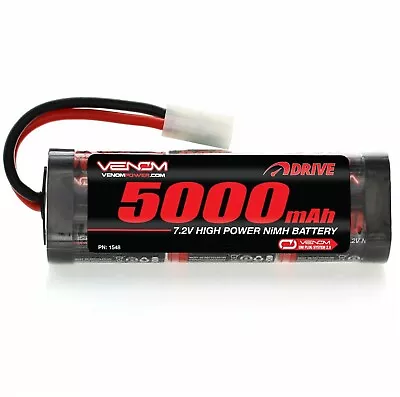 RC Car Battery 7.2v 5000mah NiMH Rechargeable Battery With Tamiya Connector Plug • £26.99