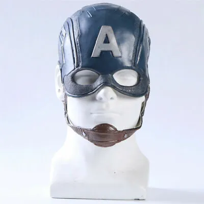 Captain America Mask Cosplay Avengers Infinity War Steven Halloween Helmet Props • £23.39