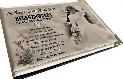 Memorial Photo Album Memory Book For Loss Of Mum Mother Personalised Design. • £15.99