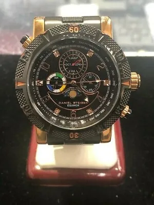 $225 • Buy Daniel Steiger Men's Watch DS 7058-M Swiss Quartz Multi-Function Rose Gold