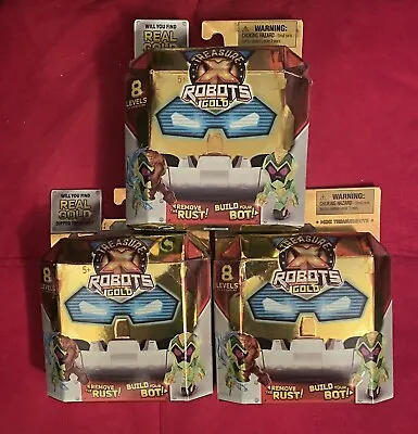 LOT OF 3 Treasure X Robots Gold Mini Treasure Bots 8 Levels Of Adventure NEW • $8.99