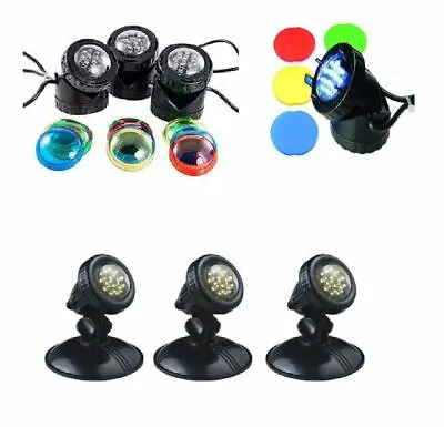 Jebao LED Submersible Underwater Garden Pond Pool Lights Spotlight • £41.95