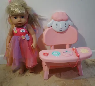 ZAPH CREATION Baby Born Sister Girl Doll 17  With Fairy Clothes & Chair • £12.95