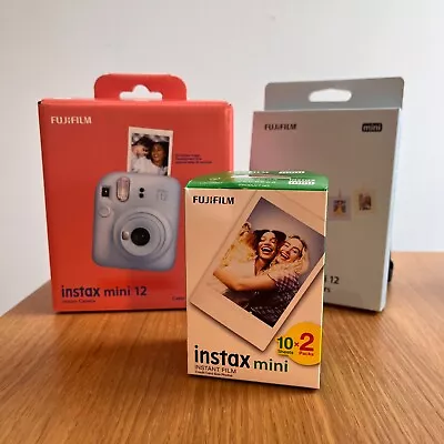 Fujifilm Instax Mini 12 Instant Camera - Pastel Blue - With Film & Card Banners • £58