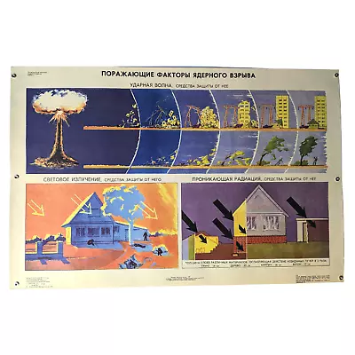 Damaging Factors In A Nuclear Explosion _original Stalker Radiation Poster 36/24 • $99