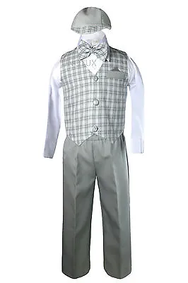 $36.99 • Buy Baby Toddler Boy Checks Easter Gingham Wedding Gift Long Vest Set Suits Sm-4T