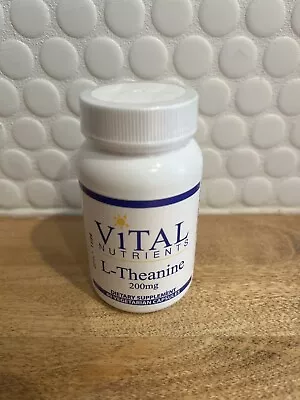 Vital Nutrients L-Theanine 200 Mg Improve Mood & Sleep - 60 Cap EXP: 11/24 • $33