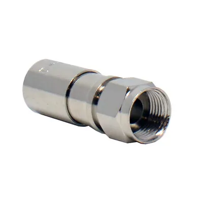 Logico RG6 Quad Shield Coaxial F-Type Compression Connector Wholesale • $6.15