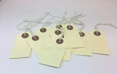 £2.95 • Buy Luggage Labels Large Tags Swing Tickets Cream Manila String Tie On Tags