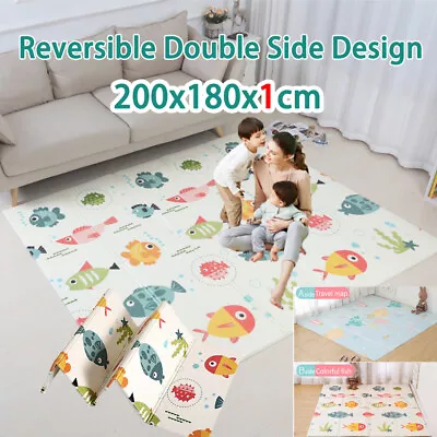 2 Sides Cartoon Baby Mat Kids Crawling Play Pad Soft Foldable Waterproof Carpet  • £23.50