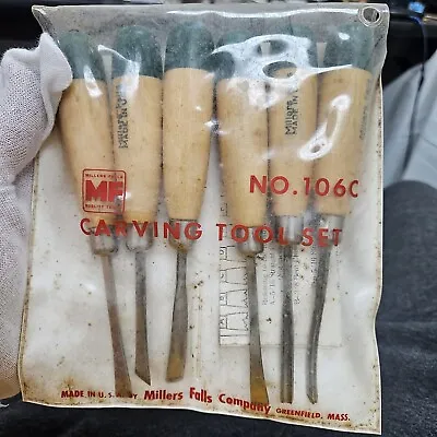 Vintage Millers Fall No 106c Carving Tool Set • $24.99