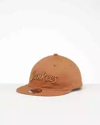 New Era 9TWENTY NY Yankees MLB Authentic RETRO Script Strapback Wheat SNAPBACK • $48