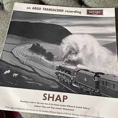 Shap Steam Railway Recordings London Midland Tebay Westmoreland Lp Sleeve Worn • £6