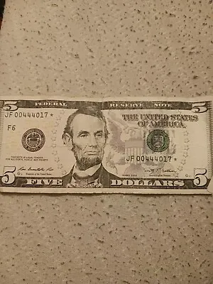 5 Dollar Bill Star Note Series 2009 • $10
