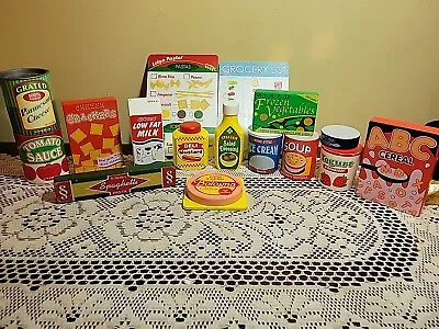 15 Melissa & Doug Fridge Food Wooden Play Food Set Colander TS & Parm Cardboard  • $19.99