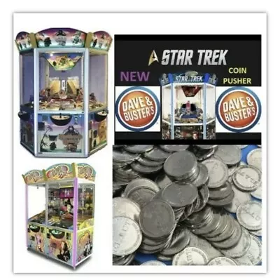 100 Elaut Tokens Dave & Busters Coin Pusher Star Trek Wizard Of Oz Blackbeard • $50