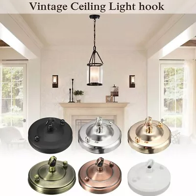 Retro Style Ceiling Rose Hook Plate For Chandelier Pendant Light Fixture • £6.74