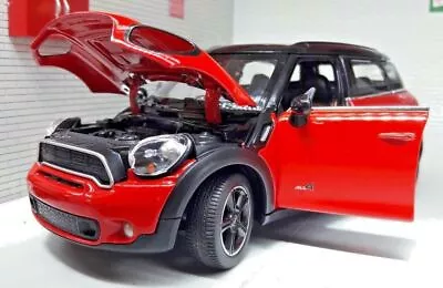 Mini Countryman All4 Cooper Red R60 BMW 2010 1.6 Rastar 1:24 Scale Model Car • £26.25