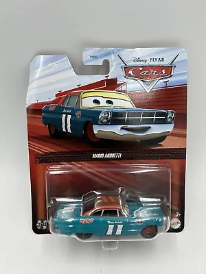 Disney Pixar Car Mario Andretti Imperfect Card 1:55 #11 Metal Diecast HHV86 • $5.98