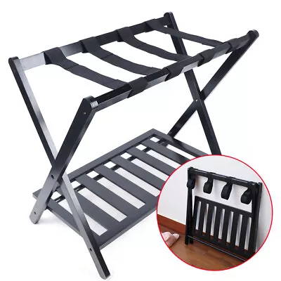 Folding Luggage Suitcase Rack Bamboo Foldable Hotel Shelf Stand Fit Travel Home • $32.40